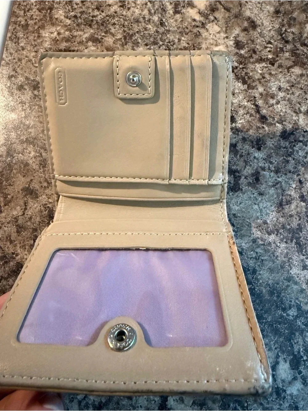 Coach wrist wallet Brown and Tan Signature Canvas